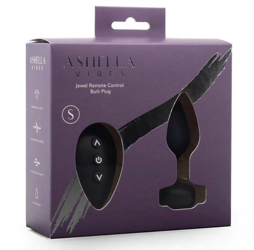 Ashella Vibes Jewel Remote Control Butt Plug - Small